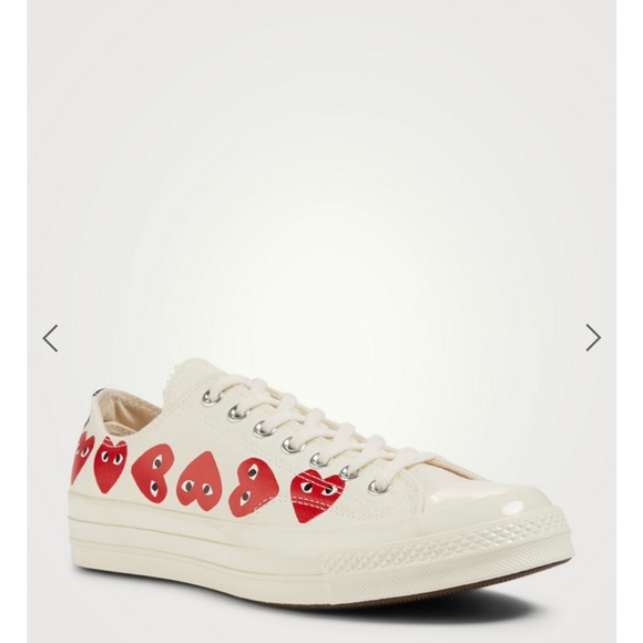 Converse Shoes - COMME DES GARÇONS PLAY CONVERSE CHUCK TAYLOR LOW MULTI HEART LOGO WHITE